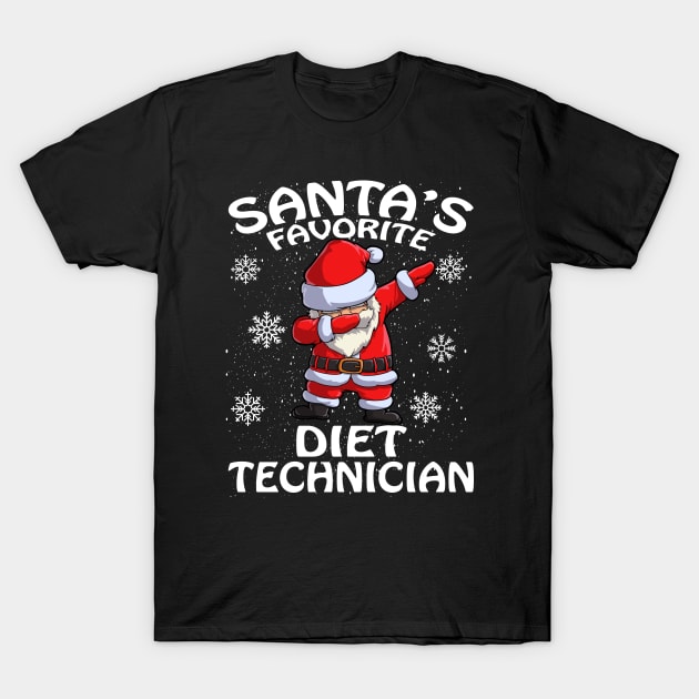 Santas Favorite Diet Technician Christmas T-Shirt by intelus